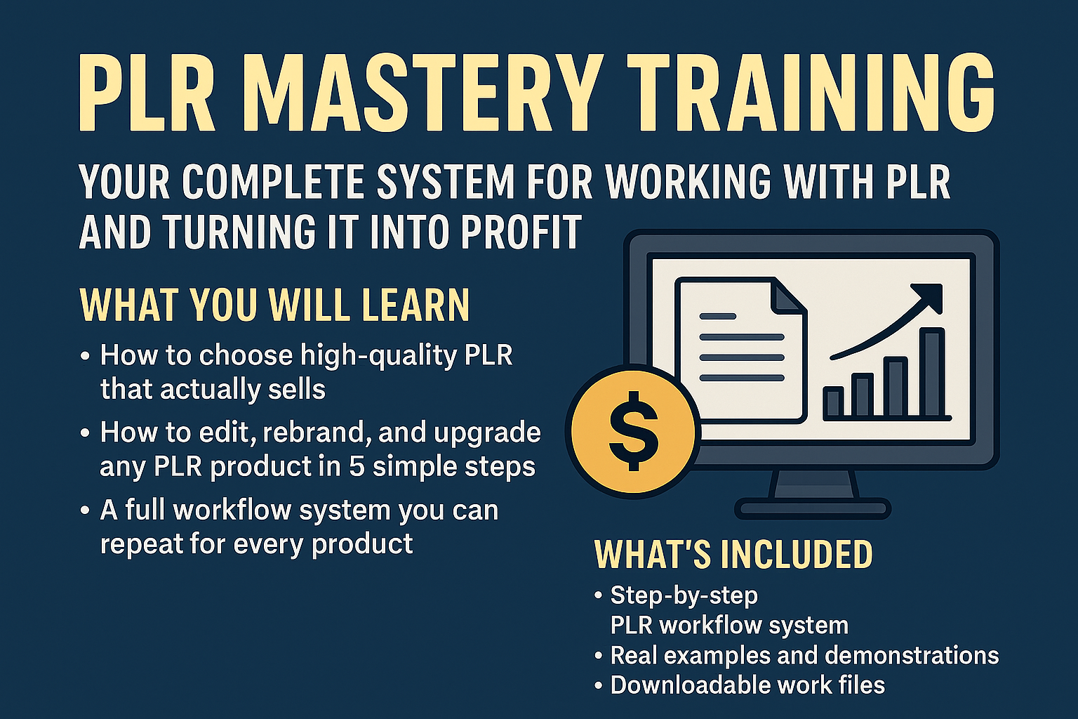 PLR Mastery Training: Your Complete System for Working With PLR and Turning It Into Profit